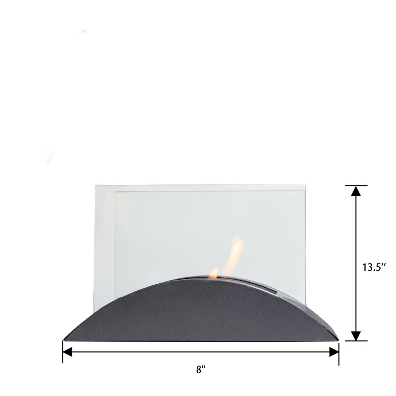 JHY DESIGN Metal BioEthanol Outdoor Tabletop Fireplace with Flame